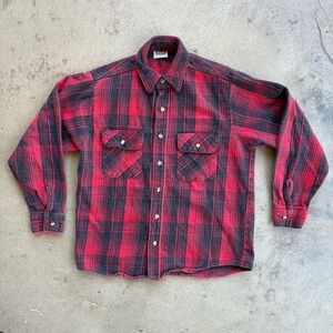 Five Brother Flannel Shirt Men's Medium Red and Black
